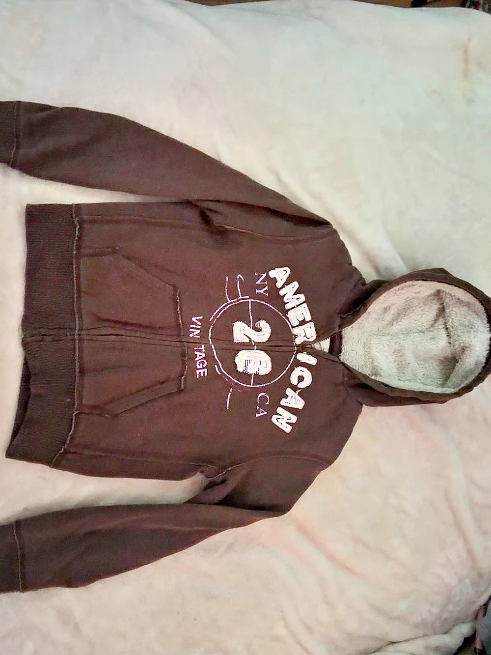 Y.Jessi New York Girls Large Brown Puffer Jacket